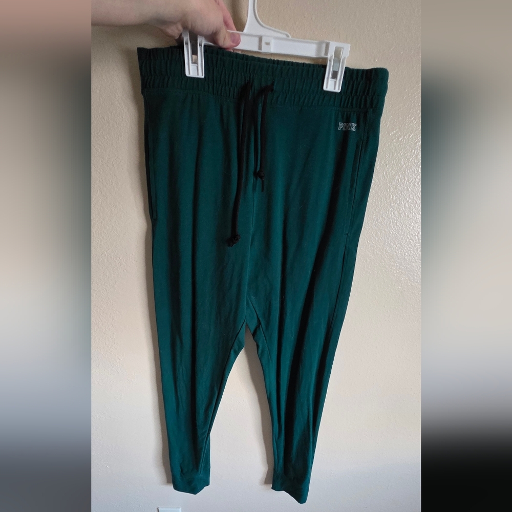 PINK Victoria's Secret Dark Teal Joggers